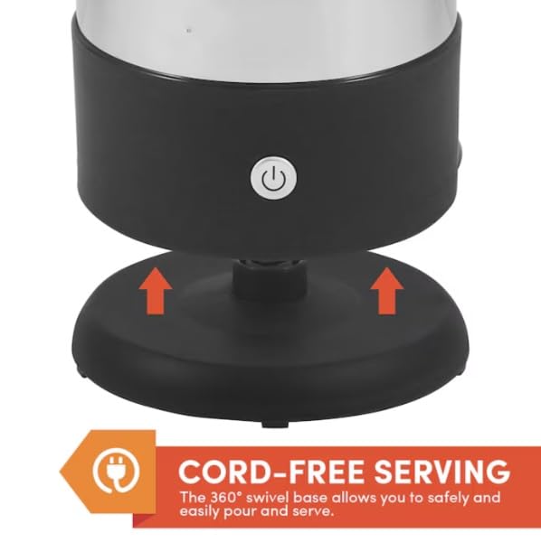 Stainless Steel 12-Cup Percolator with Automatic Shut-off, Keep Warm, Removable Filter