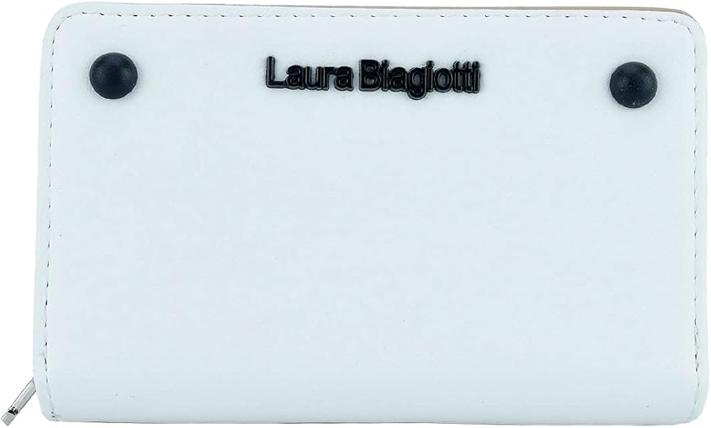 Laura biagiotti portafoglio per donna porta carte di credito in pelle sintetica Bianco Piccolo Jalila