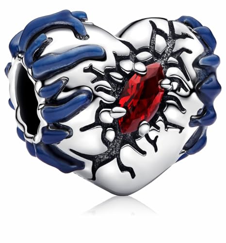MSPOVOF Shattered Heart Charms S925 Sterling Silver Charms Bead for Bracelets and Necklaces For Christmas Family Birthday Women Jewelry Present