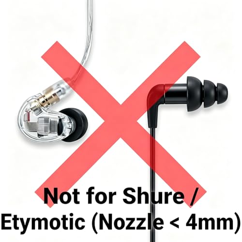 Image of WHINNER LT100 Liquid Silicone Ear Tips, Replacement for Truthear /Moondrop /Campfire Audio (5-6.5mm Nozzle), Tight Impactful Bass & Comfort (Violet)