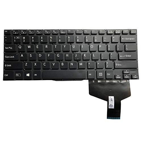 Clavier portable Sony SVF13 pour travailler en version US Noir