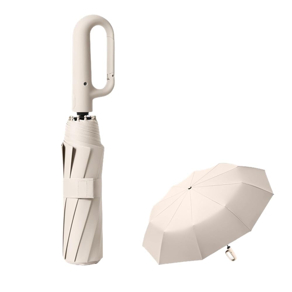 Travel Folding Golf Umbrella 10 Ribs Automatic Open/Close,Lightweight Compact Portable Backpack Car Parasol Outdoor,Sun/Rain,Anti 99 UV Protection UPF