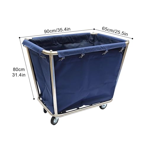 Carrito de servicio para hotel multifunción azul con ruedas 2