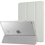 MoKo Case Fit iPad 9.7 5th/6th Generation - Slim Lightweight Smart Shell Stand Cover with Translucent Frosted Back Protector Fit Apple iPad 9.7 Inch 2018/2017, Silver (Auto Wake/Sleep)