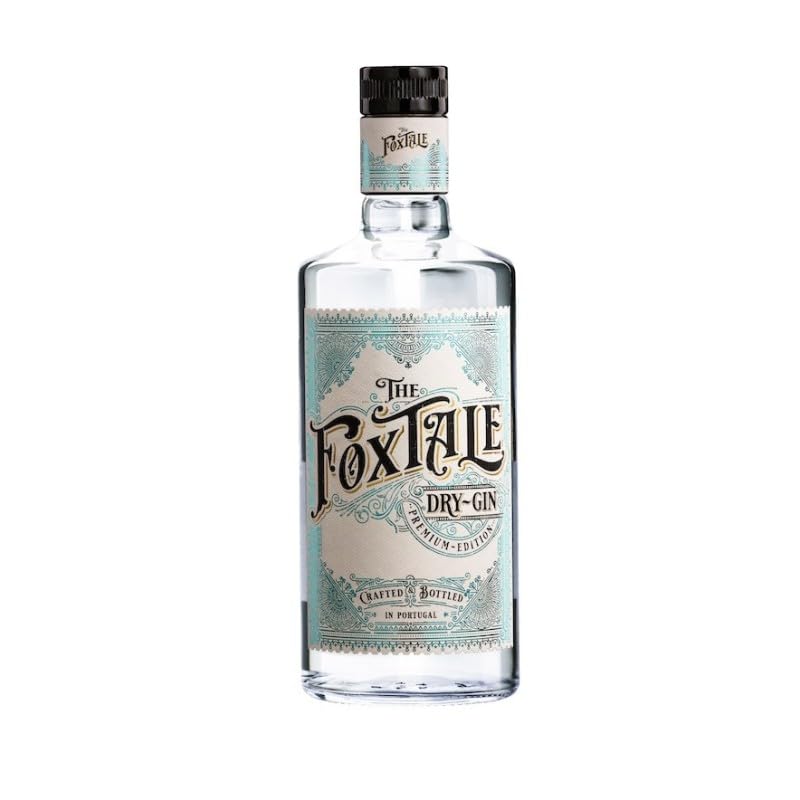 Gin The Foxtale 40% Vol. – Ginebra Artesanal Portuguesa con Sabor Suave y Elegante, Ideal para Gin Tonics y Cócteles con Estilo Propio