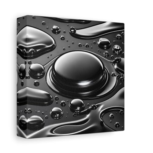 Tableau gouttes abstraites noir et argent pour créer un coin lecture cosy