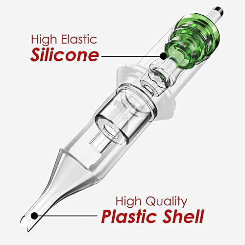 Image of Wormhole Tattoo Cartridge Needles 20PCS 15RS Tattoo Cartridges Disposable Tattoo Needle Cartridge Tattoo Needles Cartridge Needles Round Shader for Tattoo Pen Tattoo Machine Tattoo Supplies 1215RS