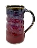 Plum Perfect Spiral Stoneware Mug, American Made Pottery