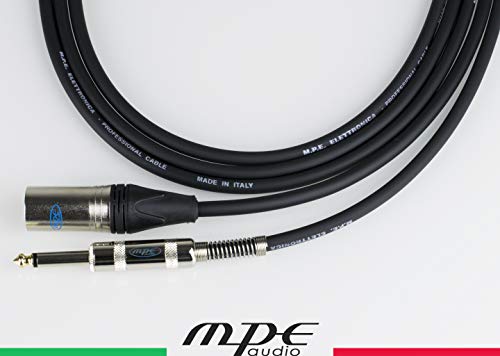 Cable Cannon XLR macho jack macho 5 metros para altavoces activos, mezcladores audio , consoles MPE AUDIO MADE IN ITALY hecho a mano