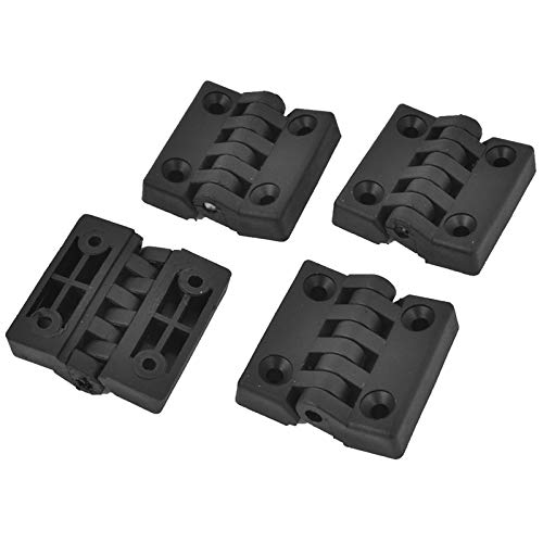 Charnières de porte d'armoire en plastique noir 40x40 mm lot de 4