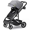 newyoo Infant Stroller, Nestro 516M, Convertible Infant Strollers w Reversible Seat & Cup Holder, 2-in-1 Rear-Facing Pram from Newborn to Toddler, Grey
