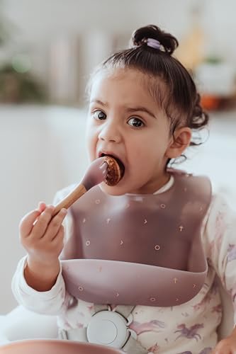 PAPERCLIP Color-Changing Adjustable Silicone Baby Bib - BPA Free, Waterproof, Dishwasher & Microwave Safe - Aurora Green3