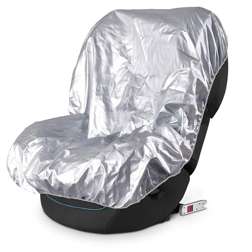 EcoNour Baby Car Seat Sun Shade Cover | Infant Carseat Heat Protector Keeps Toddler Seat at a Cool Temperature | Reflective car seat Sunshade Blocks Out Heat | Baby Travel Accessories