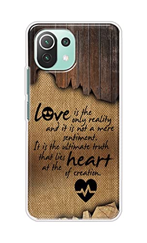 Image of PRINTFIDAA Love is The Only Reality and It is Not Mere Sentiment Printed Designer Hard Case for Mi 11 Lite / 11 Lite 5G NE Back Cover -(e) RPM1010