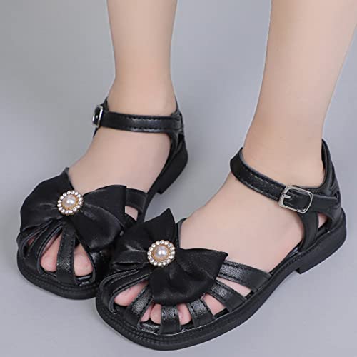 Children Shoes Flat Sandals Hollow Beach Shoes Fashion Soft Sole Girls Boys Casual Jelly Sandals for Toddler Girls (Black, 7 Toddler)2