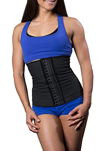 24 Hourglass Womens 9 Steel Boned Under Bust Waist Trainer Jet Black Medium