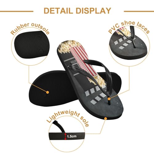 STAYTOP Movie Popcorn Flip Flops Sandals of Men's & Women's,Sandals Beach Slippers Shower Slides2