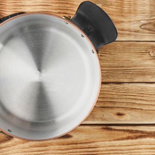 LABRIMP Repuesto mango ergonómico para olla con diseño en oreja, acero inoxidable negro, 4 piezas con resistencia al calor y fácil instalación, adecuado para olla a presión y vaporera miniatura 4