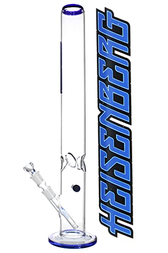 Heisenberg Long Fat Joe 3.0 Blue Line Glasbong 60cm hoch Schliff 18.8 NS19 mit Kickloch und mit Eisfach – Bild 3
