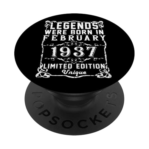 Cumpleaños Febrero 1937 Edición Limitada Regalo February PopSockets PopGrip Intercambiable
