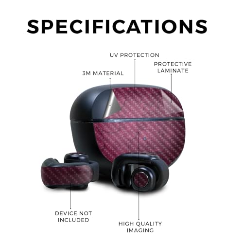 Image of Carbon Fiber Skin Compatible with Bose Ultra Open Earbuds - Pink Gravel - Premium 3M Vinyl Protective Wrap Decal Cover - Easy to Apply | Crafted in The USA by MightySkins