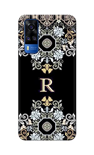 Image of PRINTFIDAA Name II Initial II Letter Floral Pattern Alphabet R Printed Designer Hard Back Case Cover for Vivo Y51 / Vivo Y51A / Vivo Y31 -(TI) MVN1007