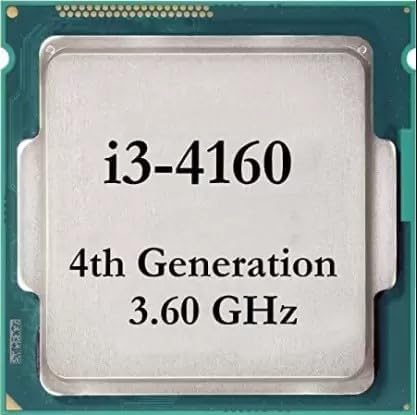 Core i3-4160 4th Generation Desktop Processor 3.6 GHz LGA 1150 Socket 2 Cores 4 Threads 3 MB Smart Cache (Supported H81 Mother Board)