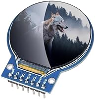 YELUFT 1 Stück 1,28 Zoll TFT Display Rund 240 x 240 Pixel RGB 65.000 Farben GC9A01 Treiber SPI-Schnittstelle Selbstleuchtende Displayplatine für Arduino/Raspberry Pi/ESP32