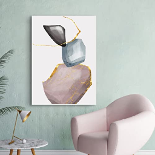 Affiche art abstrait pour décoration maison - Poster nordique minimaliste et tableau salon triptyque