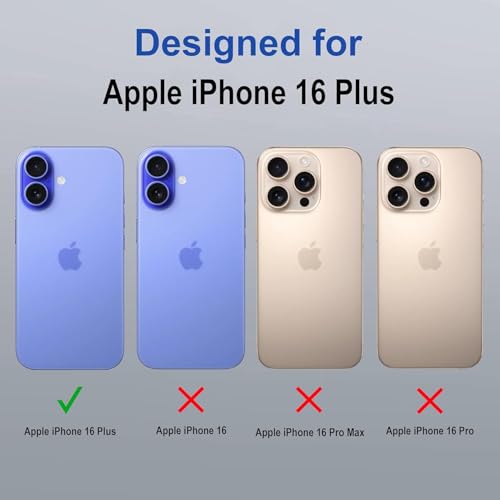 Image of AIBEX Clear Mag-Saf Case for iPhone 16 Plus - 1,500 G Strong Magnetic Lock, Crystal-Clear Anti-Yellowing Back | Military-Grade Drop Protection | Camera Guard, Slim & Lightweight - Brown