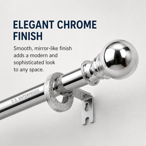 Image of Stainless Steel Curtain Rod | Silver & Chrome Finish | Anti-Rust | Sturdy & Durable | Multipurpose | SS Pipes for Door, Window, Shower, Home and Office (1 pipe, 5.5ft)