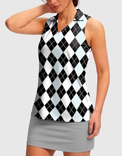 SANTINY Women's Sleeveless Golf Shirt - Quick Dry & UPF 50+ - Image 2