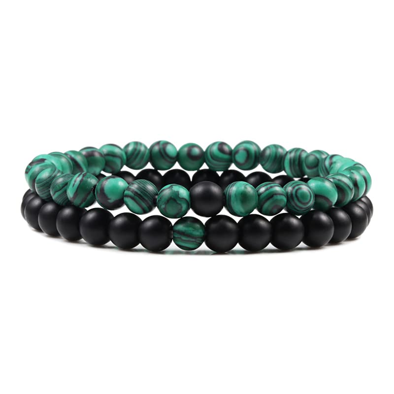 Bracelet oeil de tigre 6mm cordon élastique homme femme