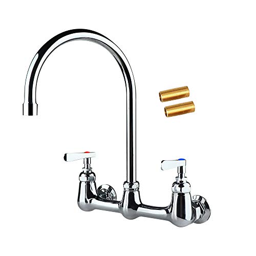 Coolwest commercial wall mount faucet 8 inch center with 8" …