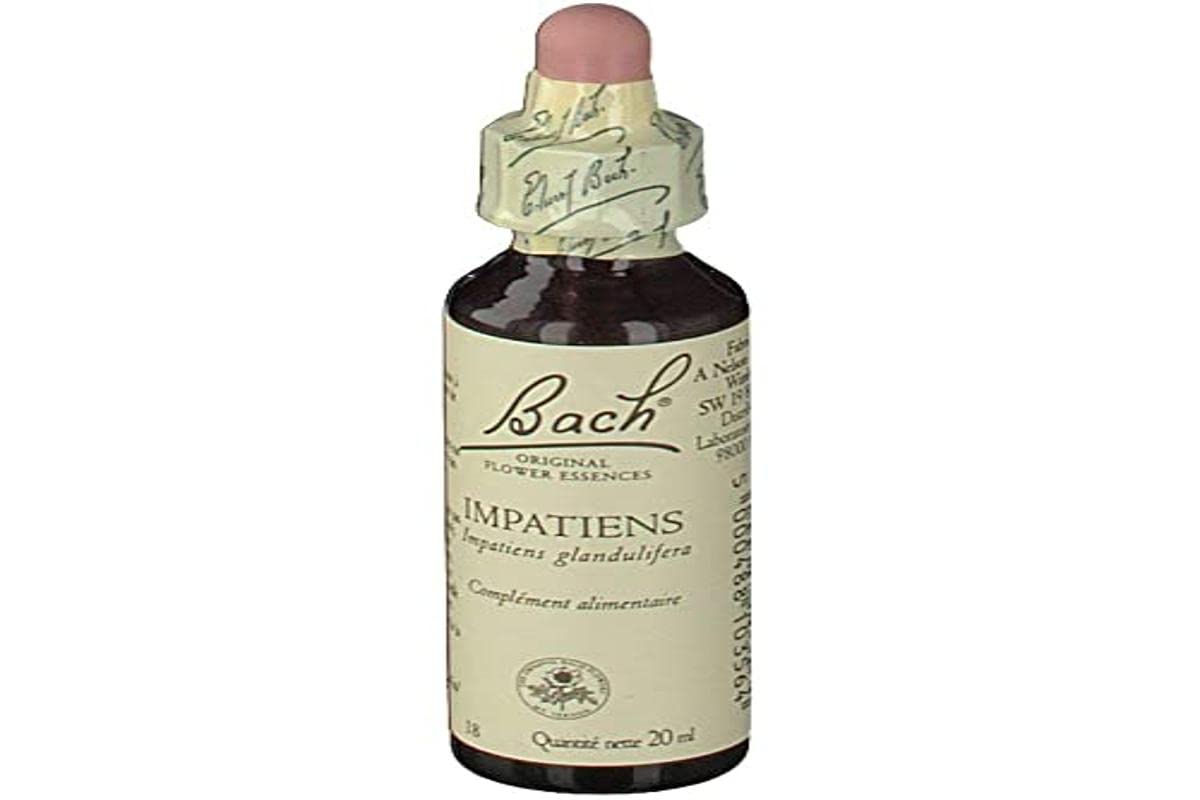 Bach - Flor de Bach Impatiens, Complemento Alimenticio, 20 ml | Extracto Floral Impatiens, Ayuda para la Gestión de Emociones, Paciencia, Uso Diario, Formato Gotas, Adultos, 20 ml