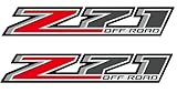 Set of 2 PCS Z71 Off Road Decals Stickers Compatible with Chevy Silverado Sierra Truck Pickup Bedside, Auto Decoration Accessories Emblem (Red and Gray)