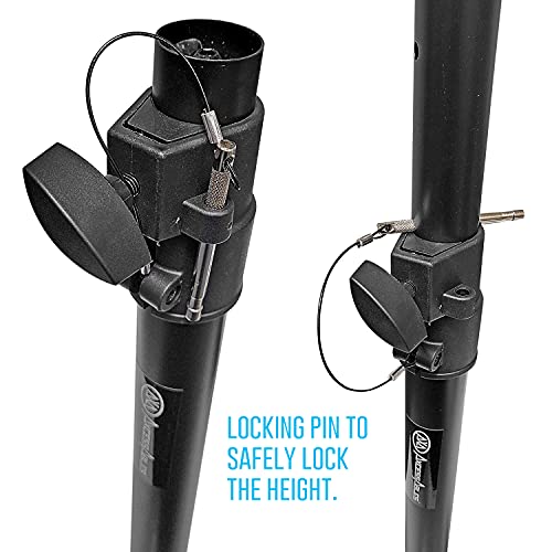 Axa Axcessables SMS-101 Axcessables Adjustable Studio Monitor Stands (Pair)| Large Recording Studio Monitor Floor Standing Stand | Studio Speaker Stands Compatible thumb #6