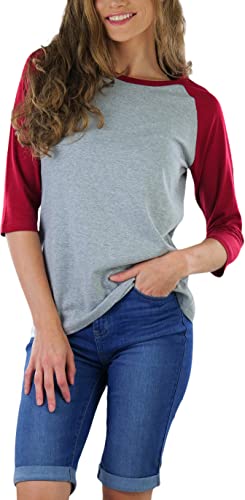 Image of ToBeInStyle Women's Classic Two Color Cotton Baseball T-Shirts