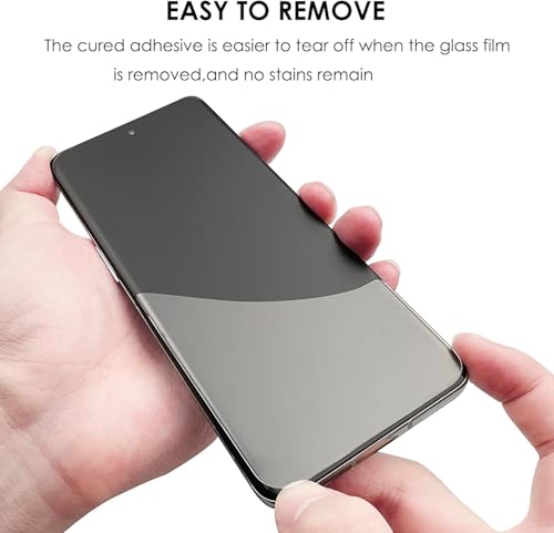 Image of SHILD Premium UV Tempered Glass Screen Protector for Vivo V27 / V27 Pro 5G (6.78 Inch) - Full Adhesive, UV Curved Edge, HD Clarity, 9H Hardness, Fingerprint Unlock Compatible, Case Friendly - Pack of 1