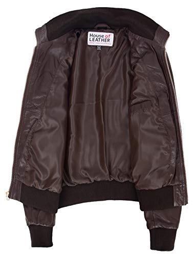 Giacca bomber da donna in vera pelle Slim Fit