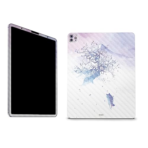 Image of MightySkins Carbon Fiber Skin Compatible with Apple iPad Pro 12.9 inch M2 6th Gen (2022) Full Wrap Kit - Long Way to Fuji | Protective Durable Textured Carbon Fiber Finish | Easy to Apply Made in The USA