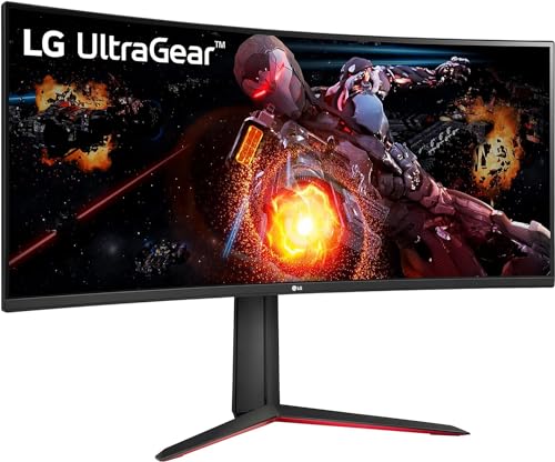 Image of LG 34 inch Ultragear Curved Gaming Monitor, 21:9 QHD(3440 x 1440) Display, sRGB 99% Color Gamut, 160Hz, VA with HDR 10 Compatibility and AMD FreeSync Premium, Black, 34GP63A-B, with USB Wi-Fi