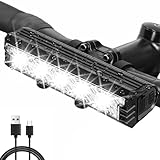 Ebike Headlight, 2800 Lumens Bike Light Bar with 5 LEDs, USB Rechargeable 6400mAh Ebike Light, 5 Modes, IPX5 Waterproof, Easy to Install for Night Riding
