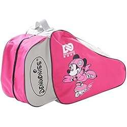 Bolsa Para Patines En Linea Decathlon XINBALOVE Bolsa para Patines de Ruedas, Tela Impermeable, Bolsa para Patines en línea y Hielo con Correa Ajustable para el Hombro, Bolsas de Asas para Patines- A Pink