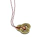 5 Pack of 3 Coins Set Handmade Vintage Authentic Chinese Lucky Feng Shui Products FengShui Coins Hamsa Red String for Wealth Good Fortune and Success Home Decor