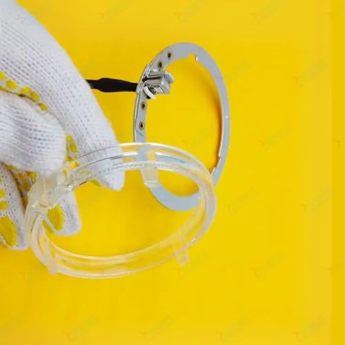Image of 80mm Angel Eye DRL Halo Ring with Amber Indicators, 4PC, Radiant White LED, Direct Fit