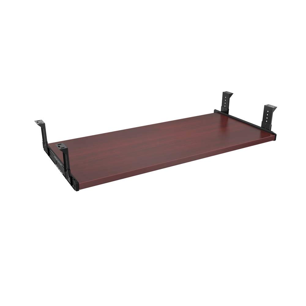 FRMSAET Furniture Accessories, Office Product Suits, Hardware, 53 Cm / 60 Cm / 76 Cm, Keyboard Drawer, Compartment, Wooden Holder Under The Desk, Height Adjustable Platform, (76 cm, Mahogany) โ image 1