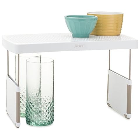 YouCopia StoreMore Height Adjustable 34 cm Shelf Riser, White, 34cm Cover