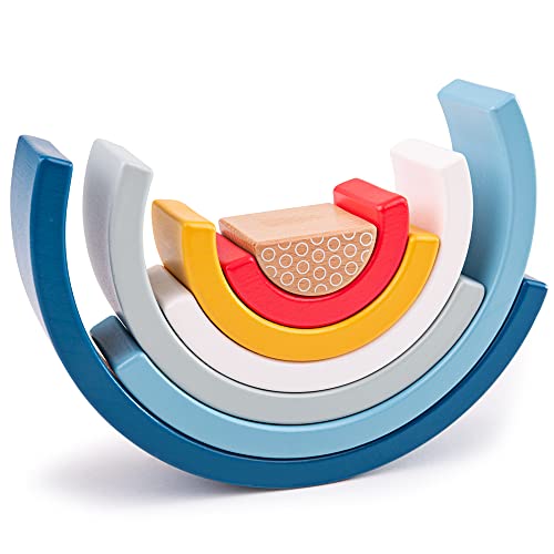 Image of Bigjigs Toys, FSC Certified Rainbow Stacker Arches, Wooden Toys, Wooden Stacking Toys, Montessori Toys, Stacking Toy, Toddler Toys, Baby Toys, Wooden Rainbow Stacker