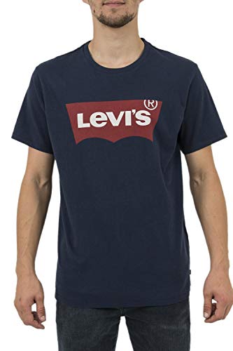 Levi's Herren Graphic Set-In Neck T-Shirt, Batwing Logo, Dress Blues, XL